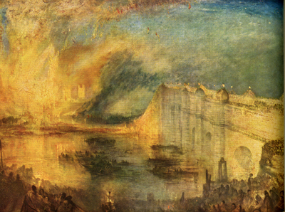 400x298 Paintinglt Sublime Lt The Sister Arts - The Burning Of The Houses Of Parliament Painting