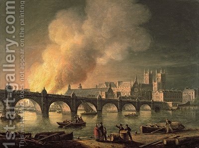 400x298 Westminster Bridge And The Burning Of The Houses Of Parliament - The Burning Of The Houses Of Parliament Painting