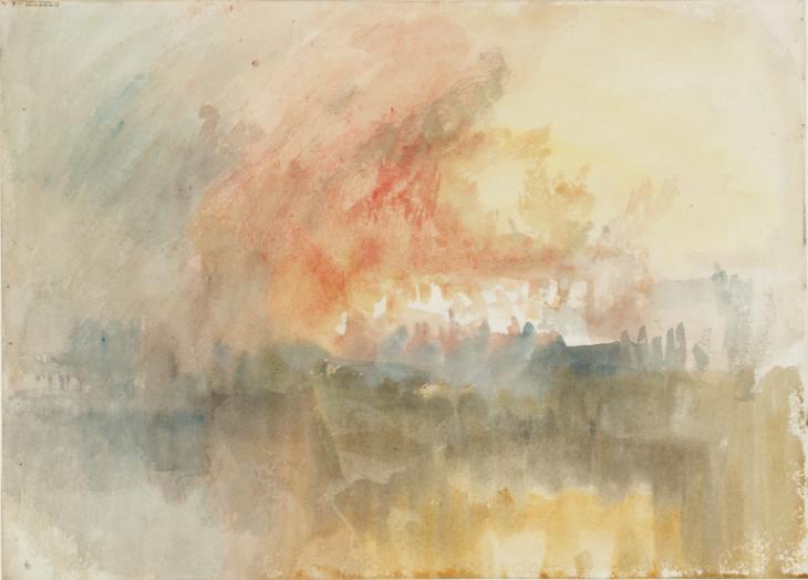730x524 Fire - The Burning Of The Houses Of Parliament Painting