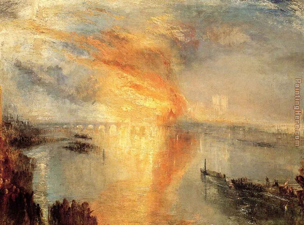 980x726 Joseph Mallord William Turner The Burning The Houses - The Burning Of The Houses Of Parliament Painting