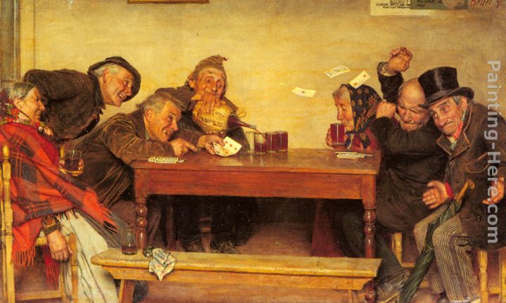 720x431 Gaetano Bellei The Card Game (Pic 2) Painting Anysize 50% Off - The Card Game Painting