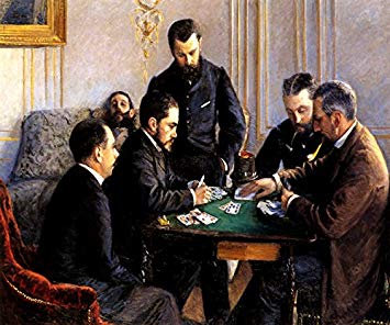 355x296 The Bezique Game Men Playing Cards 1881 French - The Card Game Painting