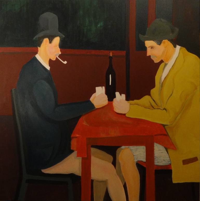 770x772 Saatchi Art The Card Players - The Card Players Painting