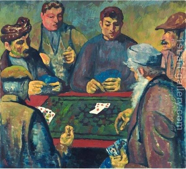 The Card Players Painting at PaintingValley.com | Explore collection of ...