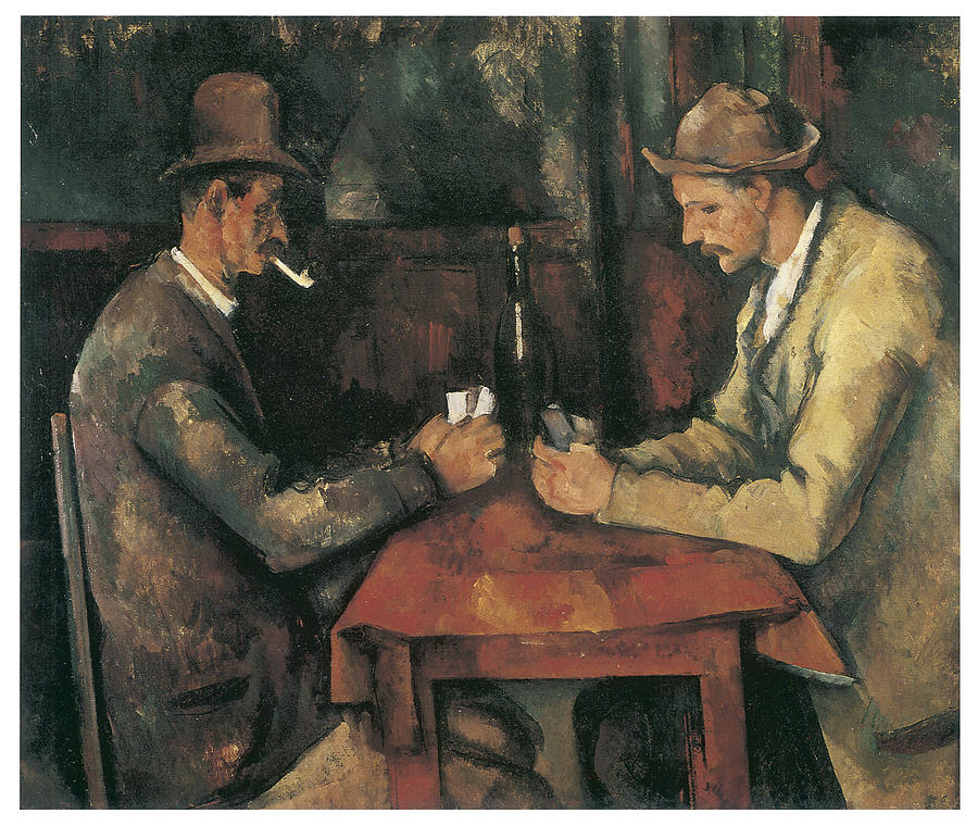 900x760 The Card Players Painting By Paul Cezanne - The Card Players Painting
