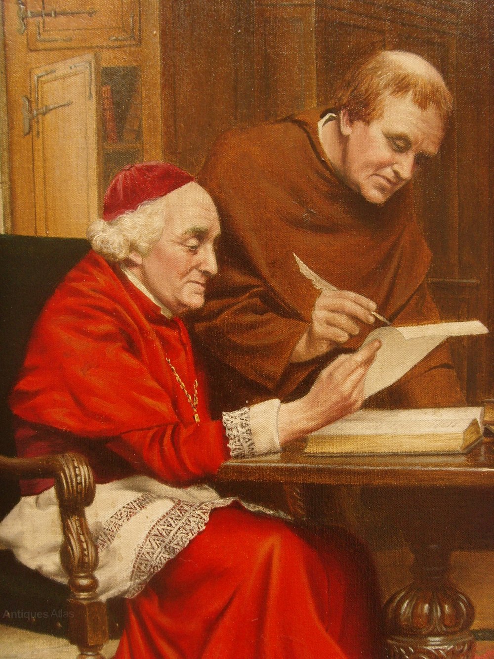 1000x1333 Oil Painting Of Catholic Cardinal In His Red Robes By Artist - The Cardinal Painting