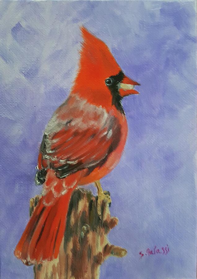 636x900 The Cardinal Painting By Susan Galassi - The Cardinal Painting