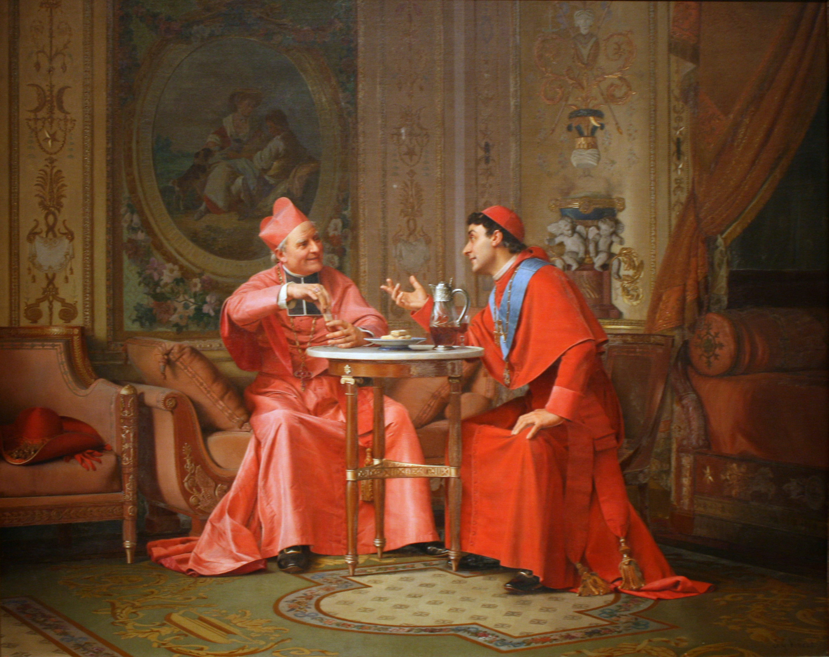 2849x2257 Filethe Cardinals' Friendly Chat.png - The Cardinal Painting