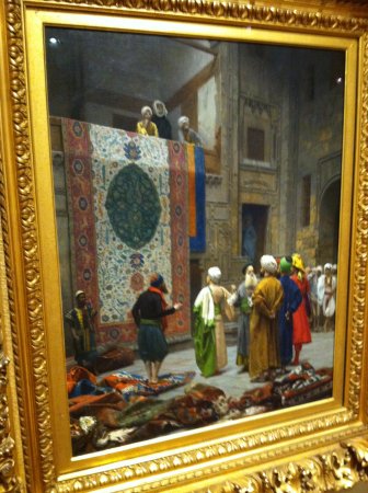 336x450 Gerome's The Carpet Merchant, C.1887 - The Carpet Merchant Painting