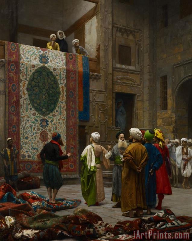 637x800 Jean Leon Gerome The Carpet Merchant Painting - The Carpet Merchant Painting