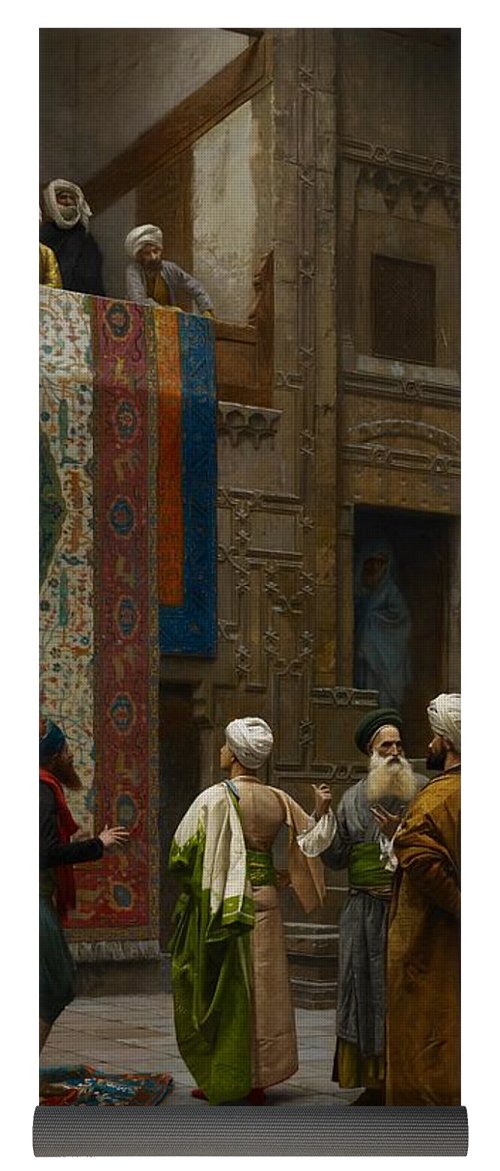 500x1171 The Carpet Merchant Yoga Mat For Sale By Jean Leon Gerome - The Carpet Merchant Painting