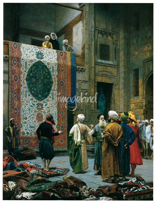 498x650 The Carpet Merchant By Jean Leon Gerome By Artloversonline - The Carpet Merchant Painting