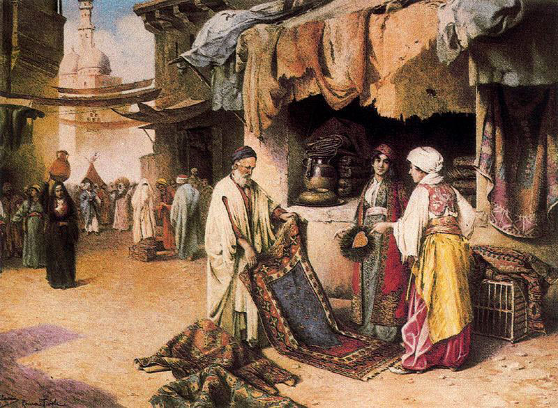 800x586 The Carpet Merchant - The Carpet Merchant Painting