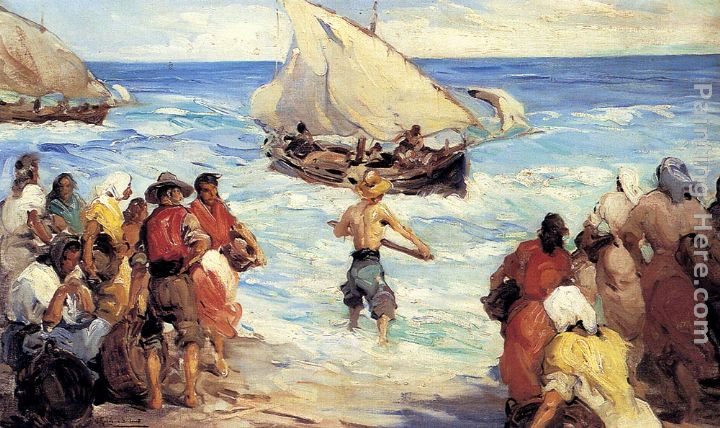 720x428 Francisco Rodriguez San Clement Bringing In The Catch Painting - The Catch Painting