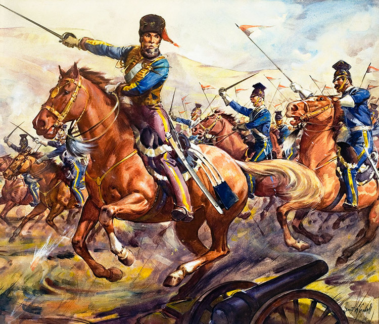 750x641 The Charge Of The Light Brigade By James E Mcconnell - The Charge Of The Light Brigade Painting