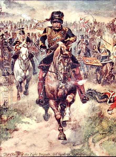 442x600 The Charge Of The Light Brigade Led By Lord Cardigan, Illustration - The Charge Of The Light Brigade Painting