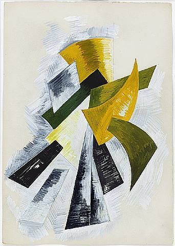 342x480 The Charnel House Russian Avantgarde Art Painting, Aleksandra - The Charnel House Painting