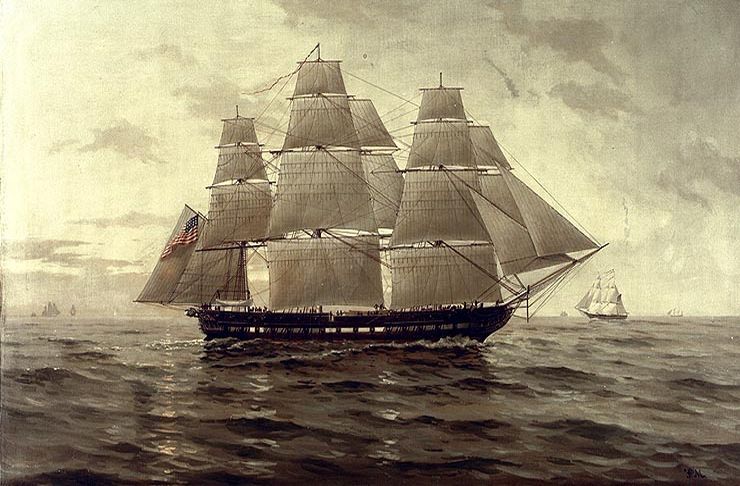740x486 Uss Chesapeake. Painting By F. Muller. After Being Captured - The Chesapeake Painting