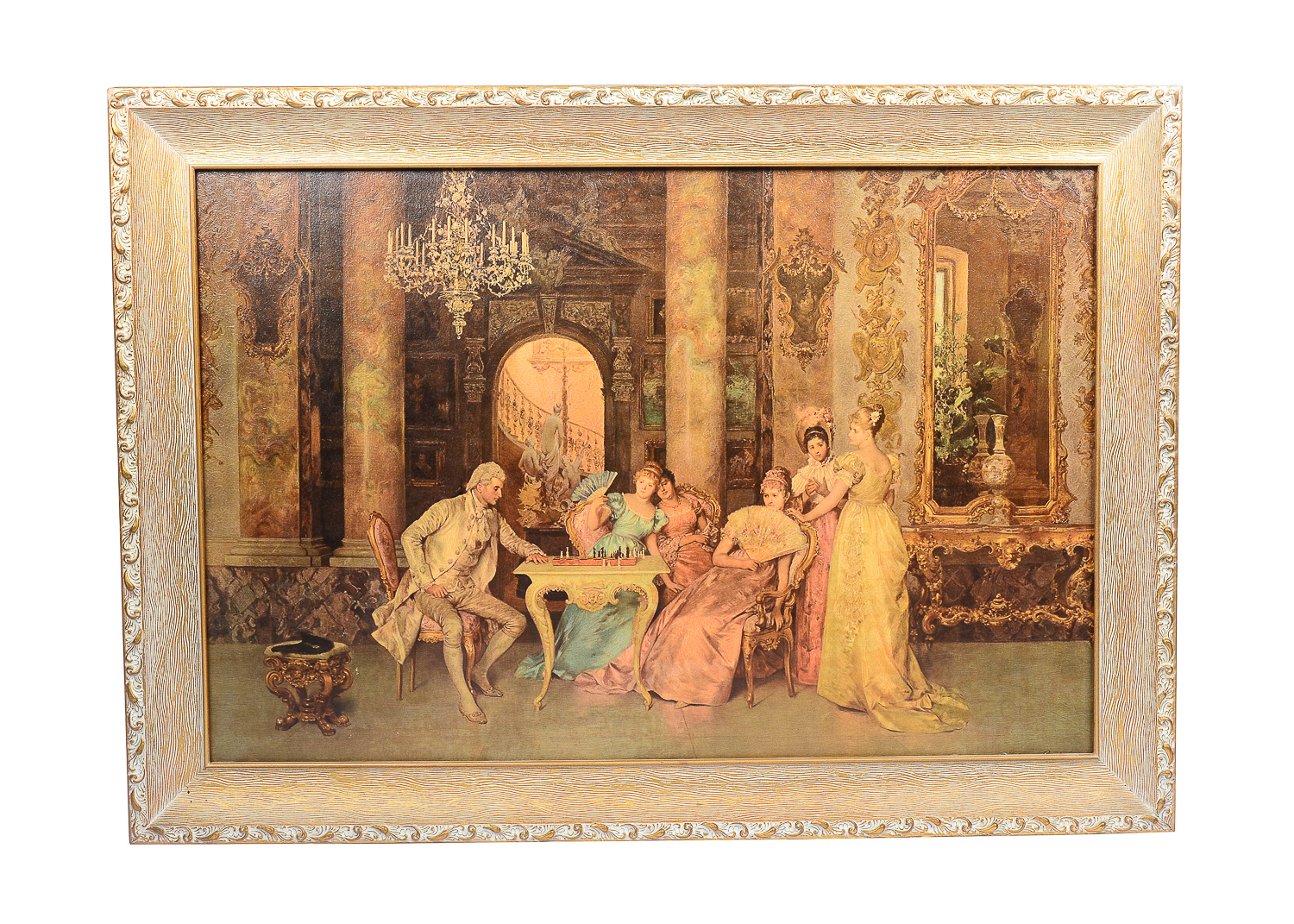 1500x1071 The Chess Game Replica Painting Ebth - The Chess Game Painting