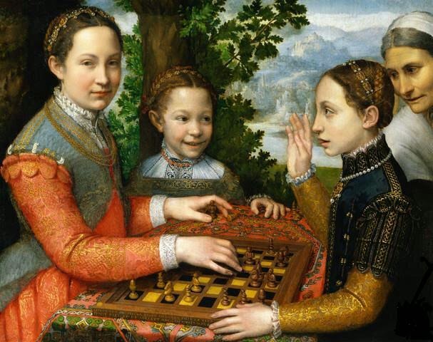 607x480 Art Amp Paintings Sofonisba Anguissola - The Chess Game Painting