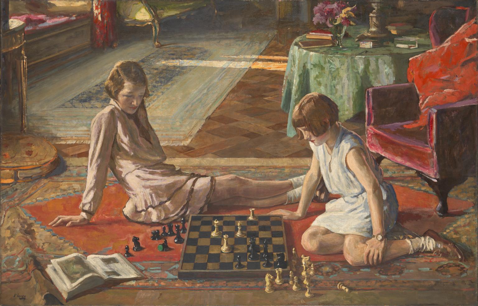 1536x983 The Chess Players', Sir John Lavery, 1929 Tate - The Chess Players Painting