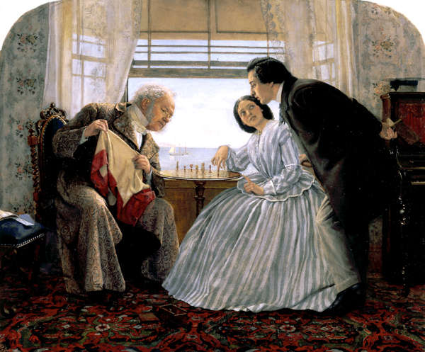 600x497 The Chess Players By Joseph Clark - The Chess Players Painting