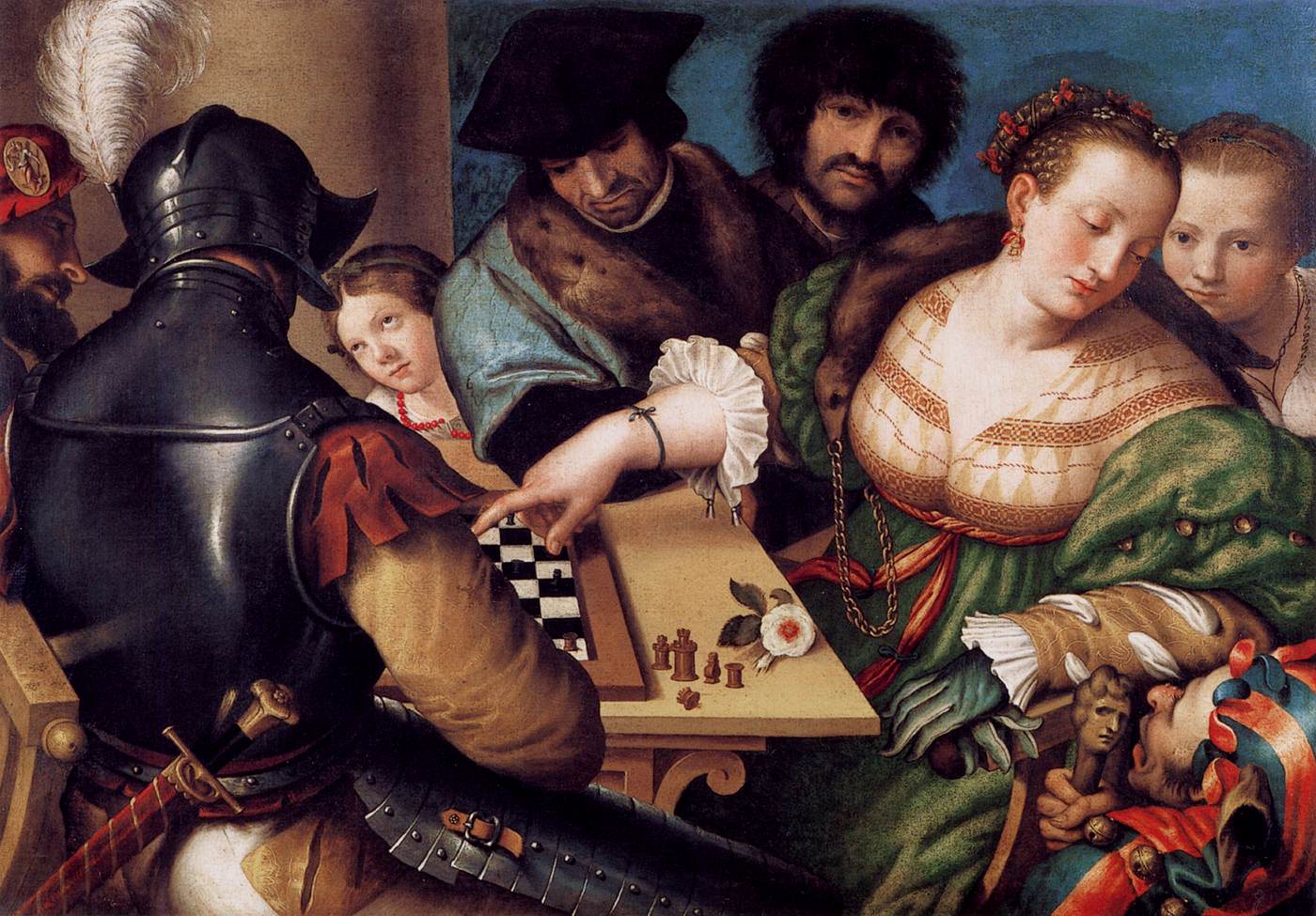 1400x975 Filegiulio Campi - The Chess Players Painting