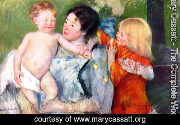 600x419 Mary Cassatt - The Childs Bath Painting