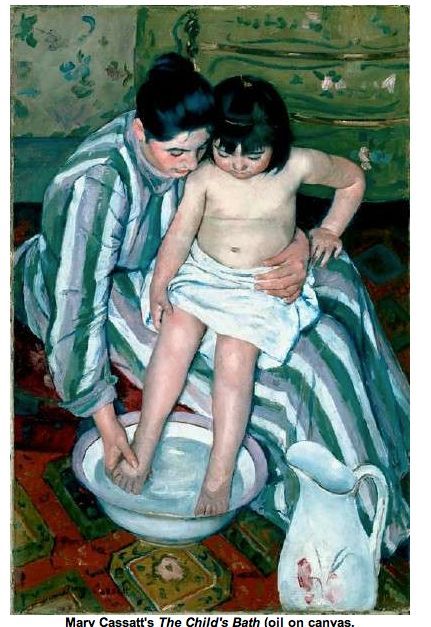 431x627 The 116 Best Art Work Images On Mother And Baby - The Childs Bath Painting