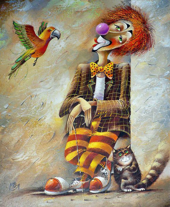 550x669 The Symbol Of The Circus - The Circus Painting