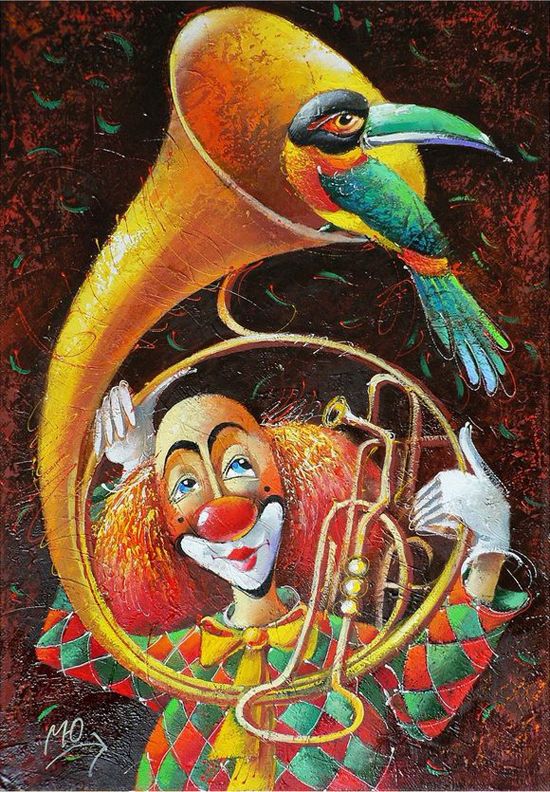 550x792 The Symbol Of The Circus - The Circus Painting