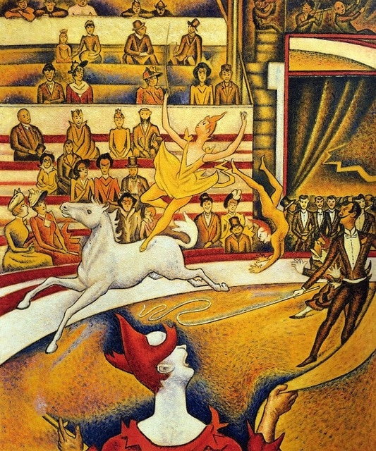533x640 Modern Art Landscapes The Circus By Georges Seurat Oil Painting - The Circus Painting
