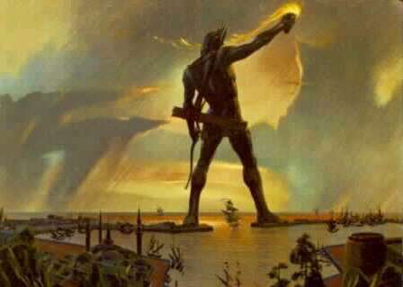 448x319 Painting Of The Colossus In Rhodes The Island Of Rhodes - The Colossus Painting