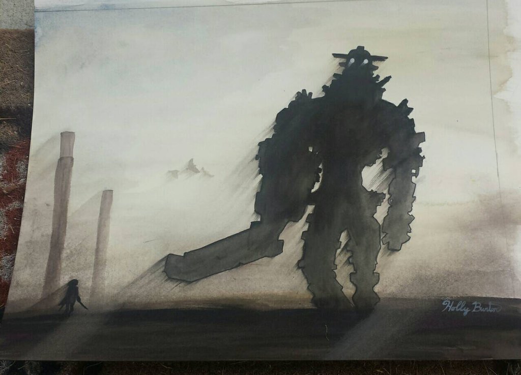 1024x738 Shadow Of The Colossus Watercolor By Vexxusaria - The Colossus Painting