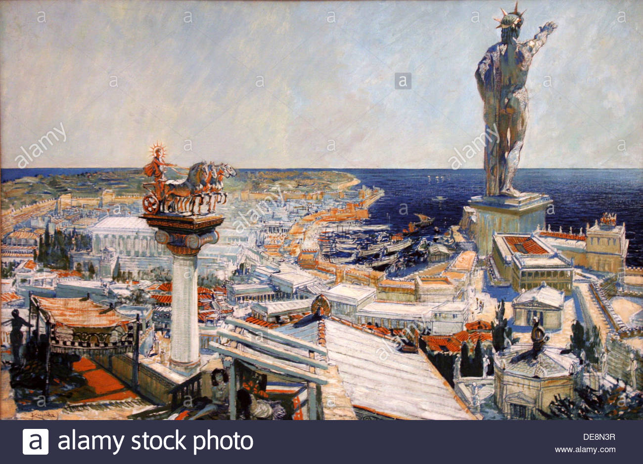 1300x939 The Colossus Of Rhodes, 1906. Artist Kupka, (1871 1957 - The Colossus Painting