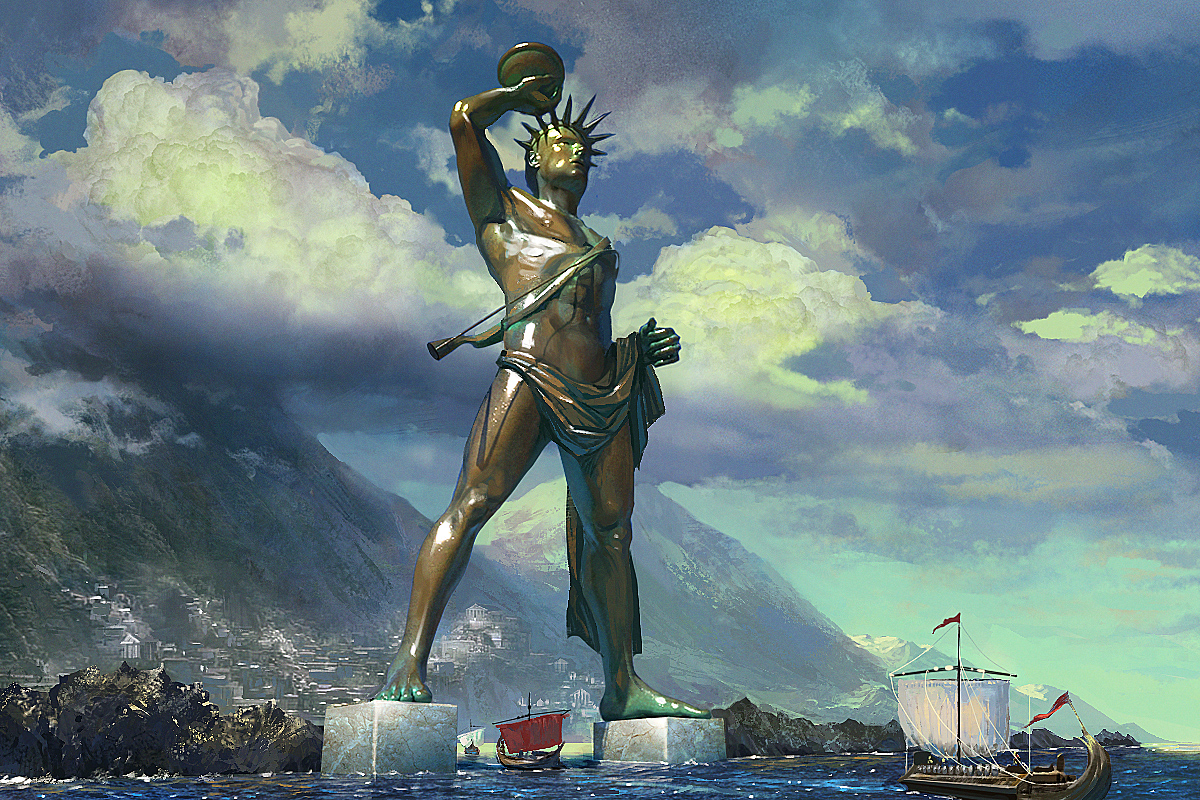 1200x800 The Colossus Of Rhodes Joetinkler97 - The Colossus Painting