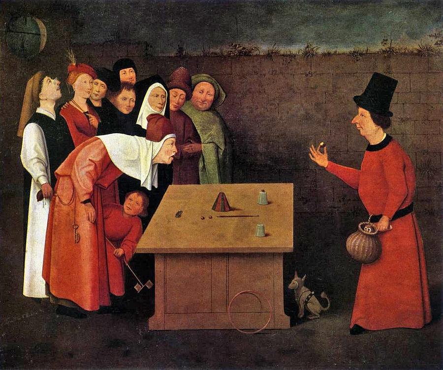 900x753 The Conjurer Painting By Hieronymus Bosch - The Conjurer Painting