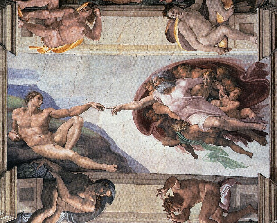 954x768 Michelangelo's Creation Of Adam - The Creation Of Adam Painting