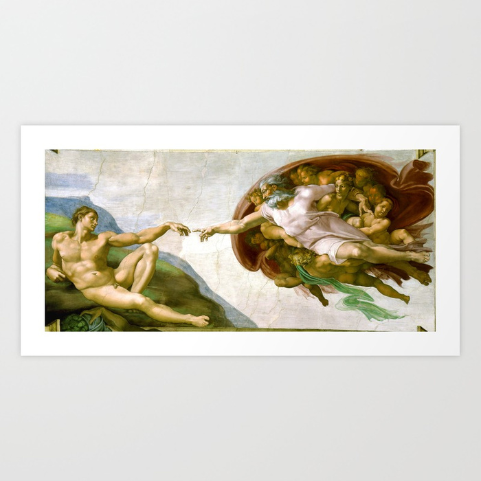 700x700 The Creation Of Adam Painting By Michelangelo Sistine Chapel Art - The Creation Of Adam Painting
