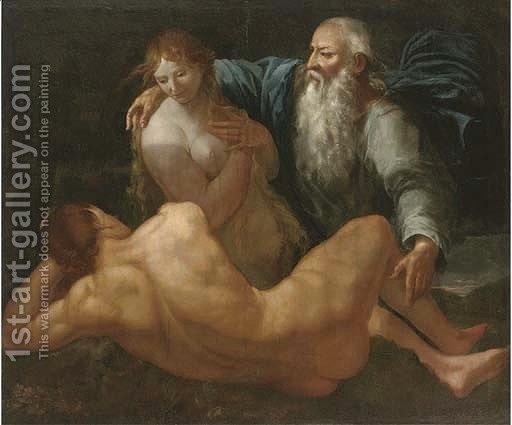 512x425 The Creation Of Adam And Eve (After) Giulio Carpioni Reproduction - The Creation Of Adam Painting