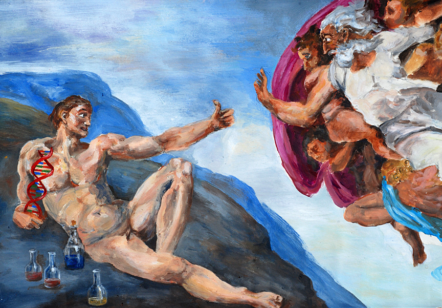 864x601 Creation By Adam - The Creation Of Adam Painting