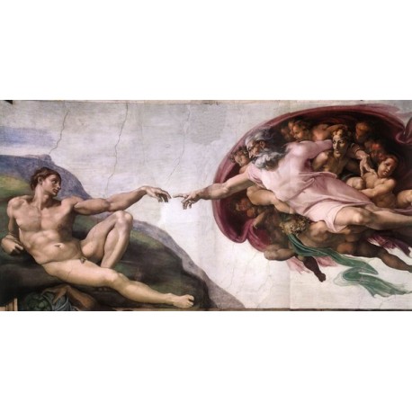 458x458 The Creation Of Adam By Michelangelo Art Gallery Oil Painting - The Creation Painting