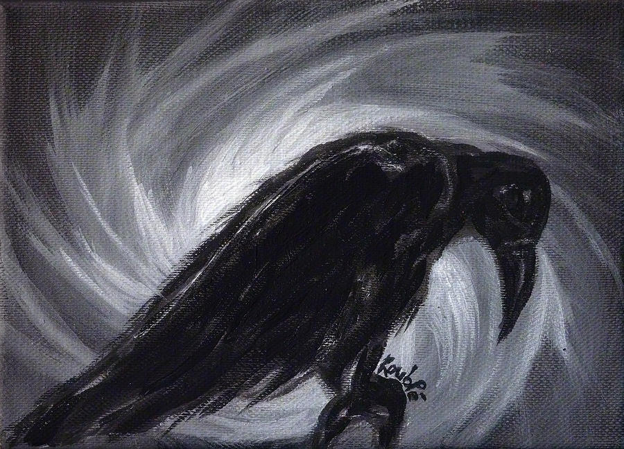 900x648 Dream The Crow Black Dream. Painting By Rouble Rust - The Crow Painting