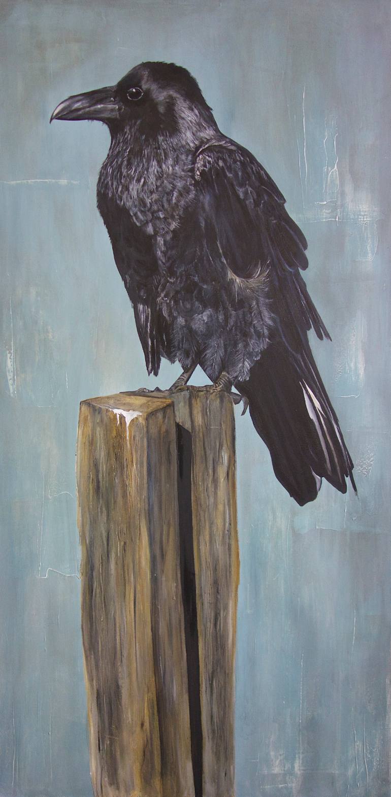 770x1570 Saatchi Art The Crow Painting By Suzanne Van Hal - The Crow Painting