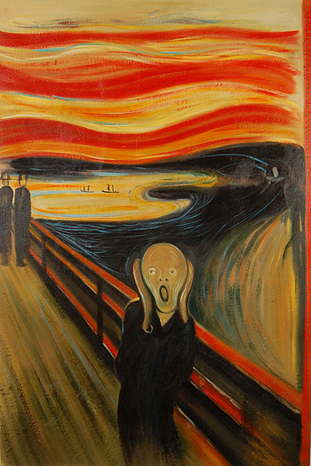450x674 Painting The Cry By Munch, Fake Painting The Cry. - The Cry Painting