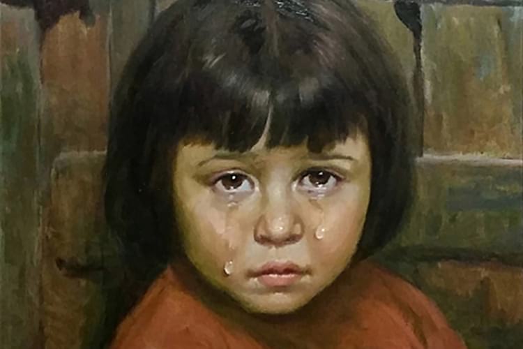 750x500 Curse - The Crying Boy Painting