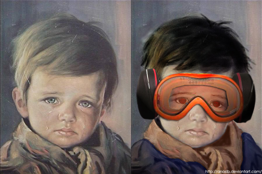 900x600 Obito Vs The Crying Boy By Anaslb - The Crying Boy Painting