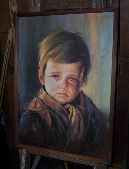 500x654 Collection Crying Boy Painting For Sale Photos, - The Crying Boy Painting