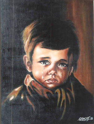 303x400 Gangotri - The Crying Boy Painting