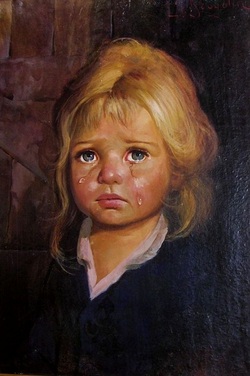 250x376 Bragolin - The Crying Girl Painting